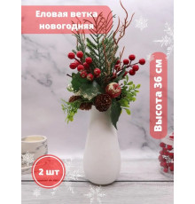 Еловые ветки для декора, новогодние украшения для дома